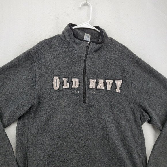 OLD NAVY Sweatshirt Men's Long Sleeve 1/4 Zip Pullover High Neck Gray XL - Picture 6 of 12